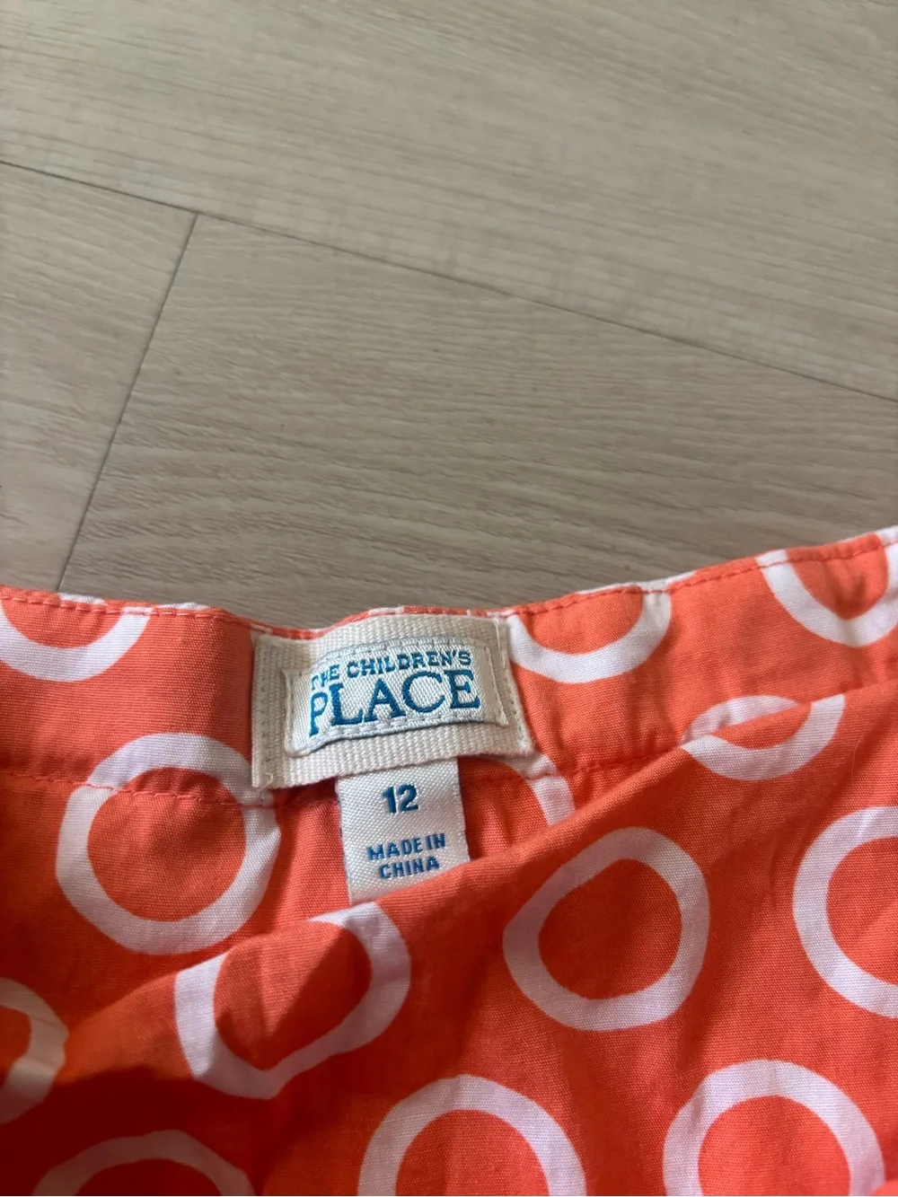 The Children's Place Coral Circle-Print Skater Skirt with White Trim